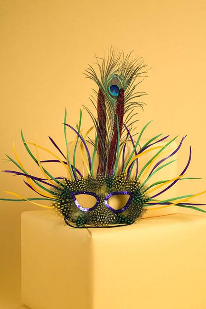 Feather Mask Red/green/purple