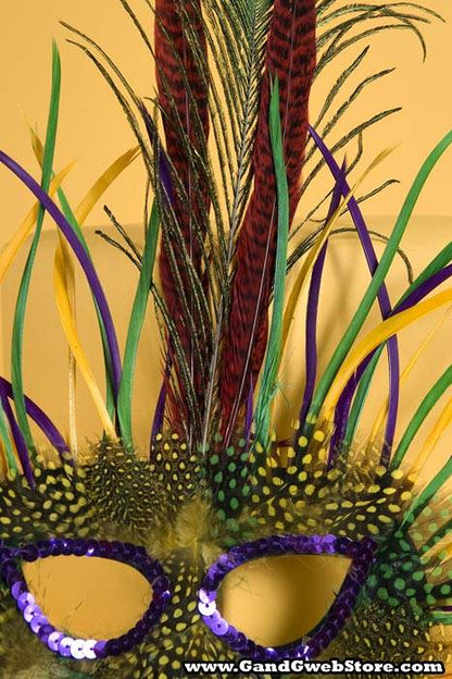 Feather Mask Red/green/purple