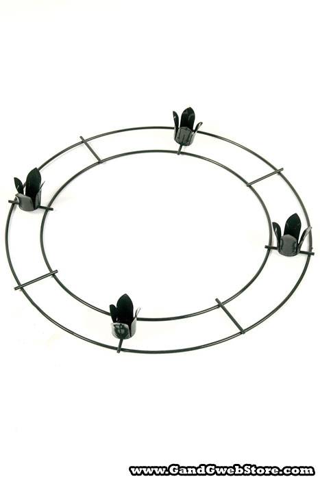 12&quot; Wire Advent Wreath Ring Green