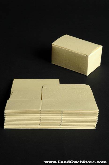 2.75" X 1.75" X 1.5" Favor Box Ivory Pkg/12