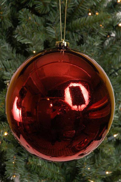 200mm Shiny Plastic Ball Burgundy