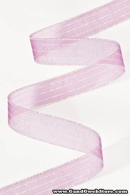 5/8" X 50yds Harmony Sheer Ribbon Rose