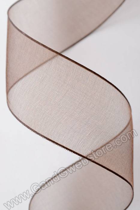 1.5" X 25yds Encore Wired Ribbon Chocolate