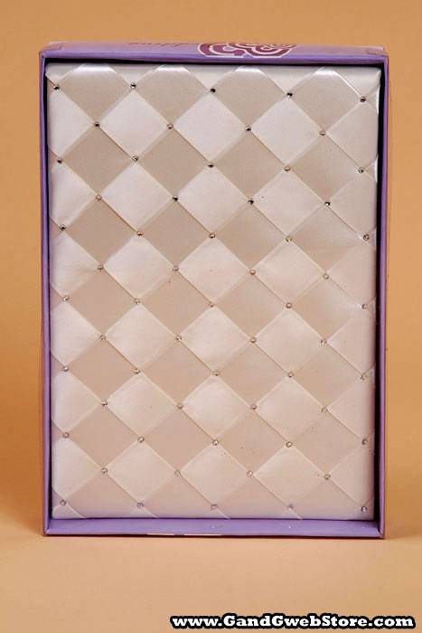 Guest Book W/ Rhinestone Ivory