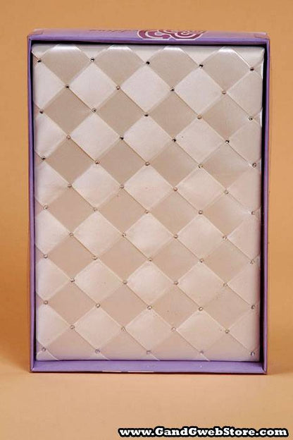 Guest Book W/ Rhinestone Ivory