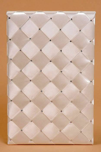 Guest Book W/ Rhinestone Ivory