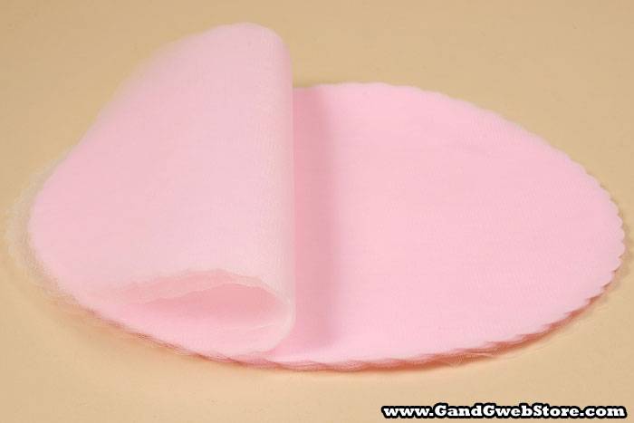 12" Round Tulle W/scalloped Edge Pink Pkg/50