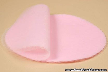 12" Round Tulle W/scalloped Edge Pink Pkg/50