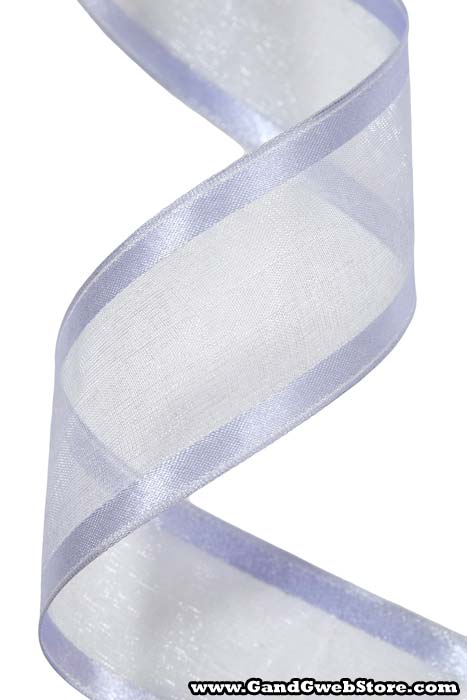 Wired Sheer Ribbon W/satin Edge Iris 