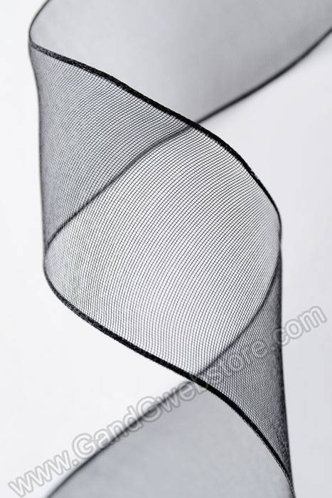 1.5" X 25yds Encore Wired Ribbon Black