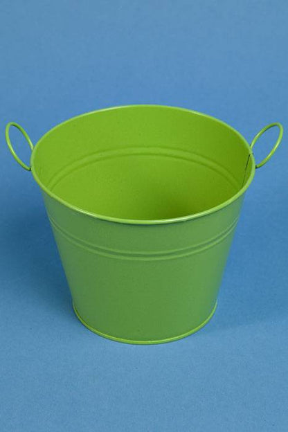 4.5" X 5.75" Round Metal Bucket Green