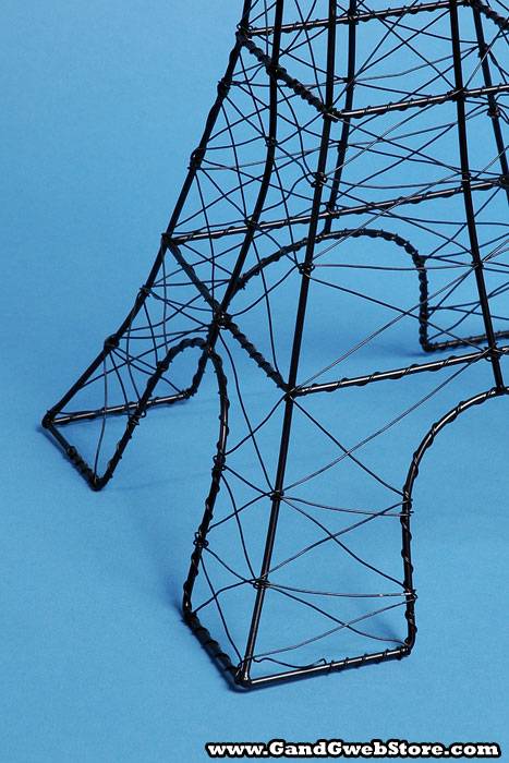 24" Wire Eiffel Tower Black