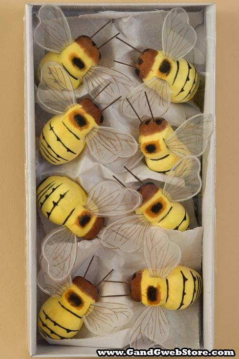 3" Bees Yellow Pkg/12