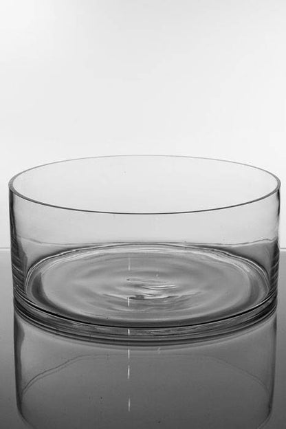 12" X 5" Cylinder Glass Vase Clear