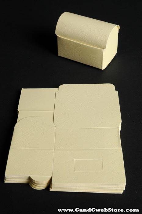 2.75" X 1.75" X 2" Favor Box Ivory Pkg/12