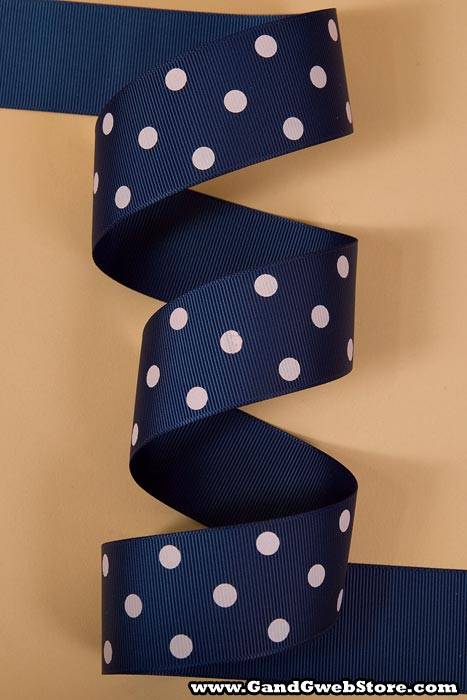 1-1/2" X 17yds Grosgrain Ribbon Navy/pearl Pink 