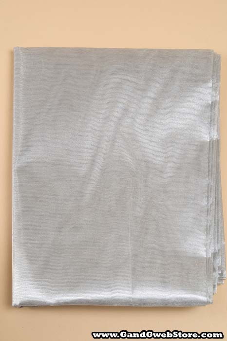54" X 5yds Metallic Organza Fabric Silver