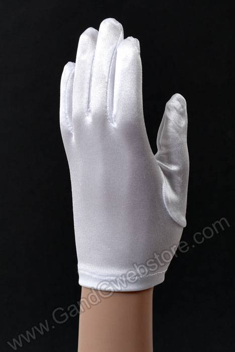 7" Satin Glove White
