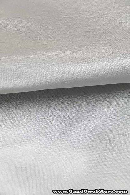 54" X 5yds Metallic Organza Fabric Silver