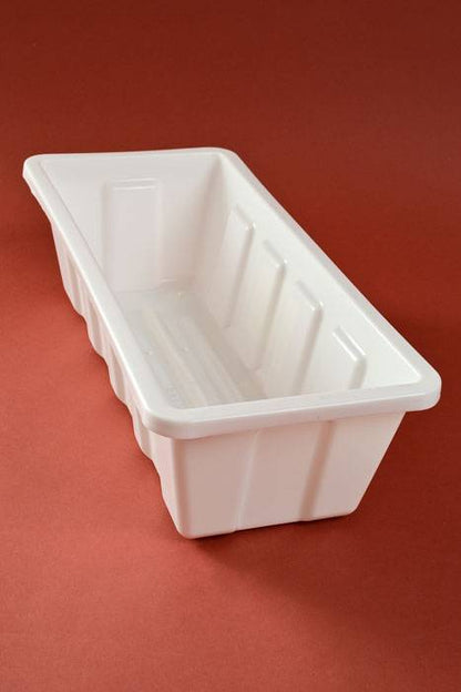 17.60" X 7.75" Plastic Flower Box White