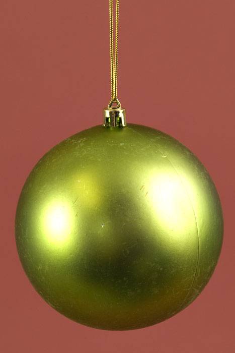 100mm Matte Plastic Ball Apple Green Box/6