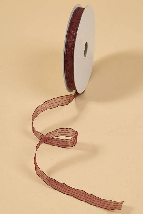 5/8" X 50yds Harmony Sheer Ribbon Burgundy