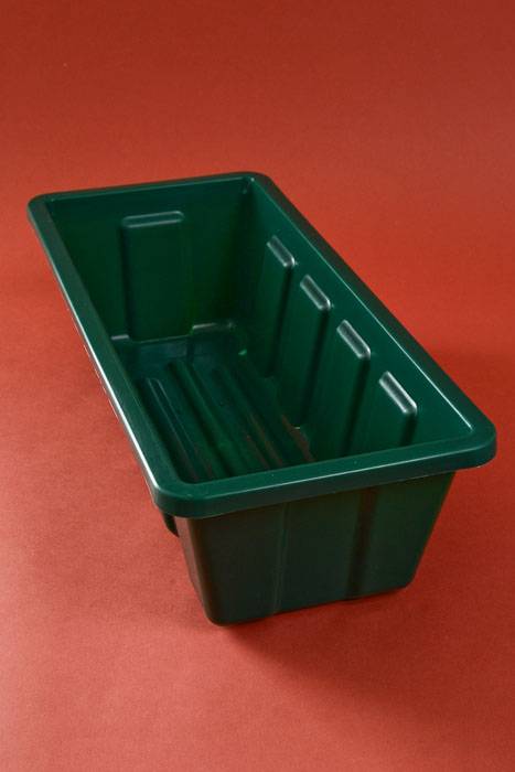 17.60" X 7.75" Plastic Flower Box Green