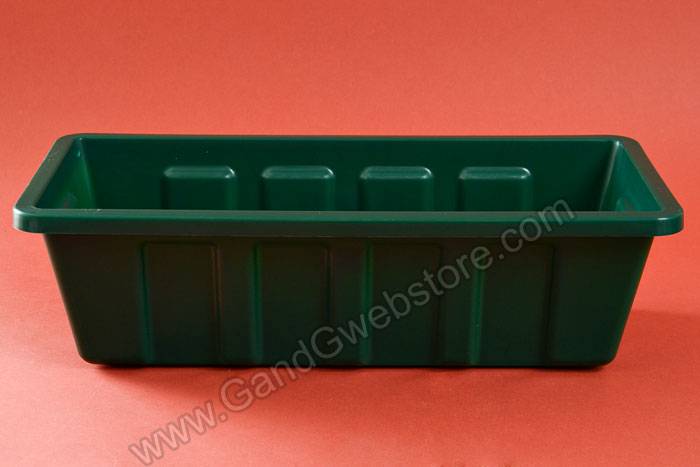 17.60" X 7.75" Plastic Flower Box Green