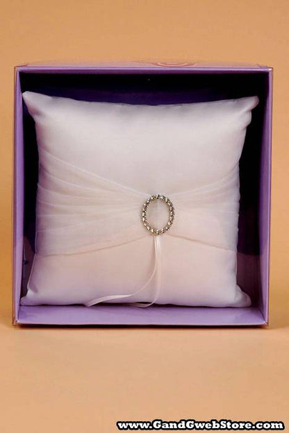 Wedding Pillow W/ Romance Ring Ivory