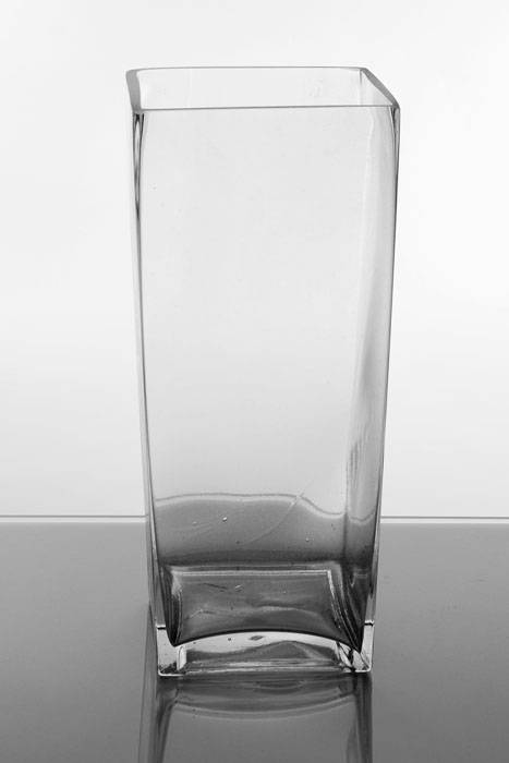5&quot; X 6&quot; X 14&quot; Tapered Square Glass Vase Clear