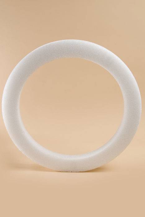 14&quot; White Flat Wreath Ea