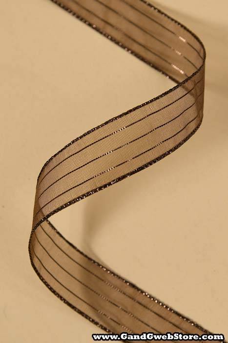5/8" X 50yds Harmony Sheer Ribbon Brown