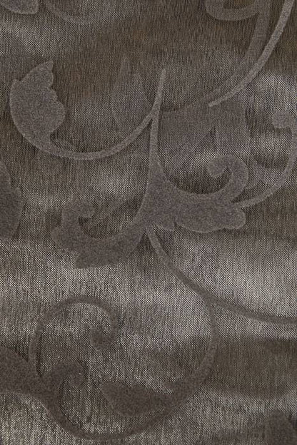 54" X 3yds Sheer/flocked Damask Sheet Silver
