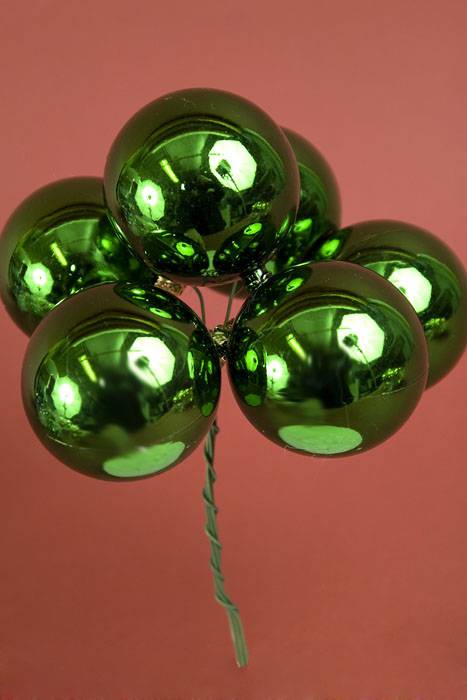 60mm Vp Shinny Stem Ball Green Pkg/6
