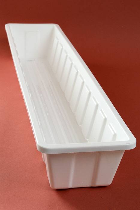 35.75&quot; X 8.25&quot; Plastic Flower Box White
