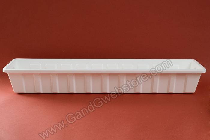 35.75&quot; X 8.25&quot; Plastic Flower Box White