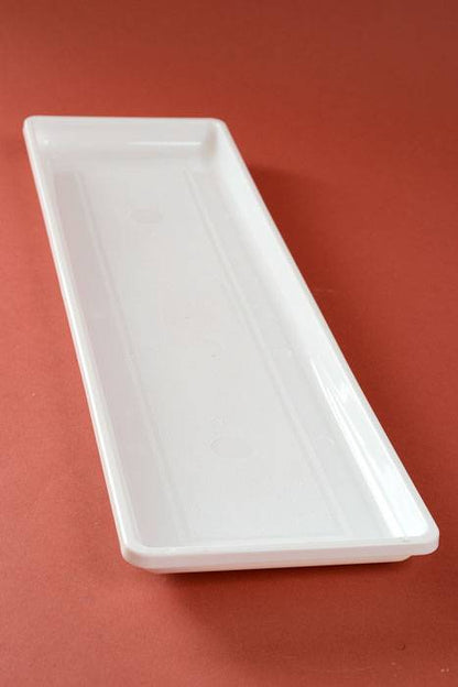 22.25&quot; X 6.60&quot; Flower Box Plastic Tray White