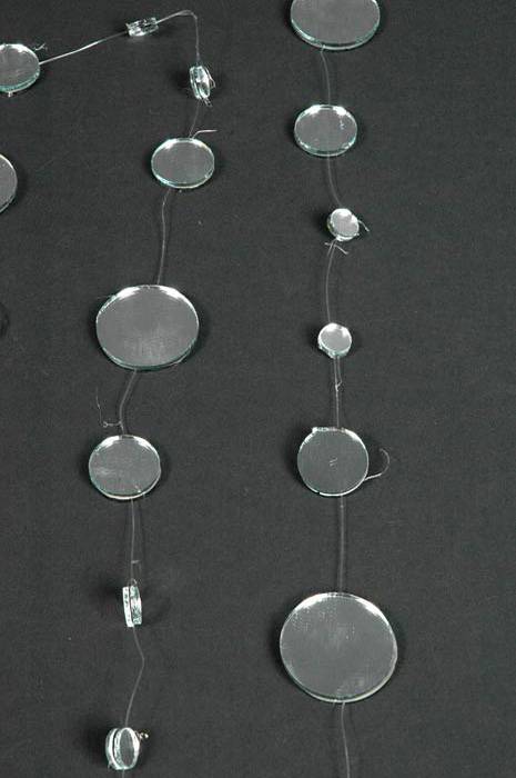 6ft 1/2/3cm Round Mirror Garland Silver