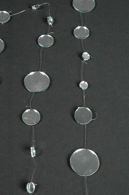 6ft 1/2/3cm Round Mirror Garland Silver