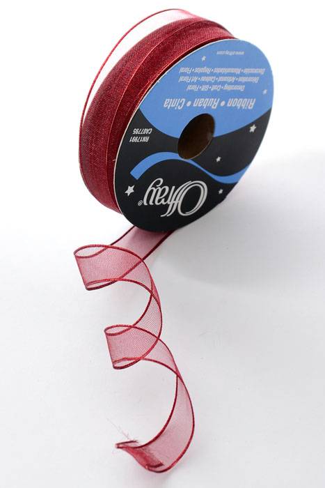 5/8" X 25yds Encore Wired Ribbon Burgundy