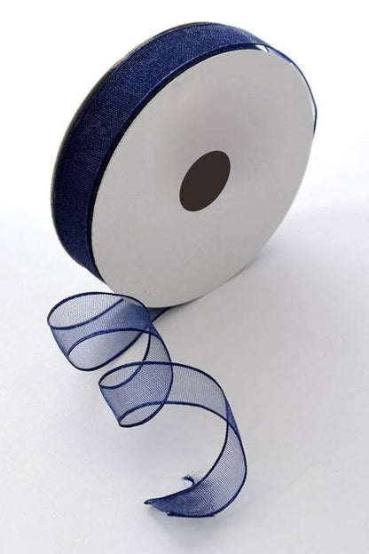 5/8" X 25yds Encore Wired Ribbon Navy Blue
