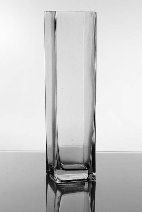 3" X 3" X 12" Square Glass Vase Clear