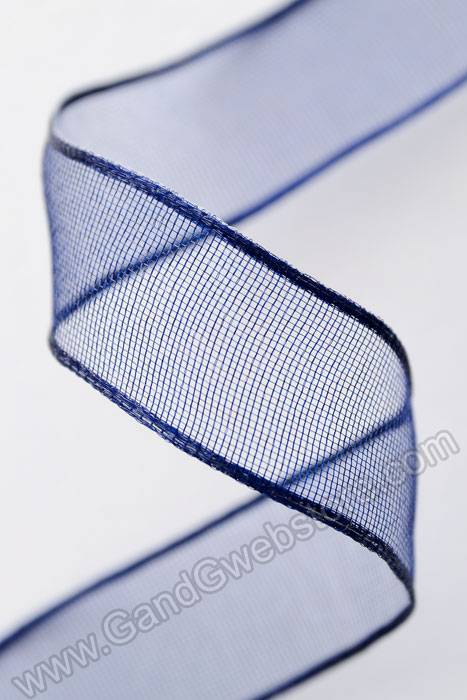 5/8" X 25yds Encore Wired Ribbon Navy Blue