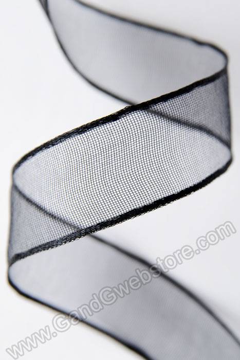 5/8" X 25yds Encore Wired Ribbon Black