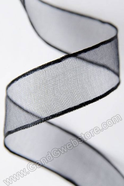 5/8" X 25yds Encore Wired Ribbon Black