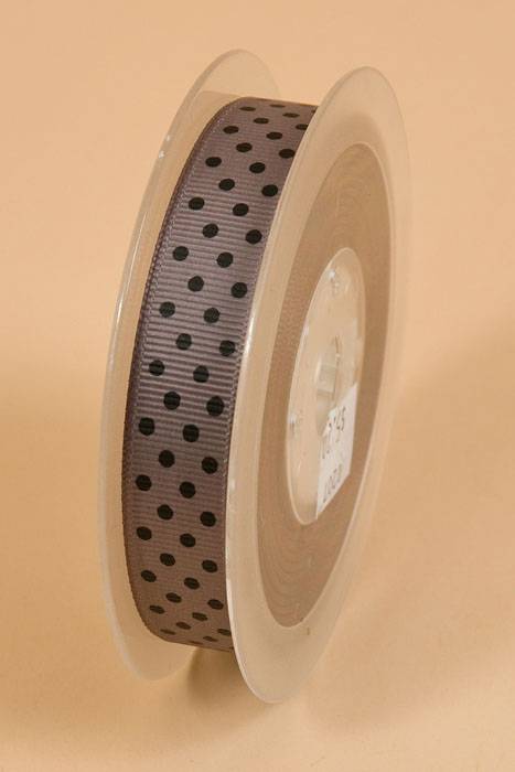 5/8" X 17yds Grosgrain Metal Grey 