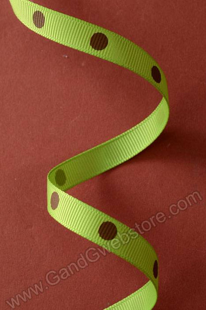 3/8" X 17yds Grosgrain Apple Green 