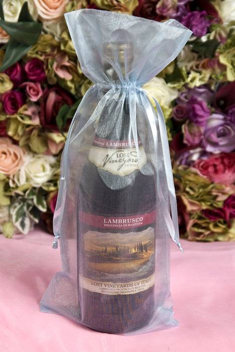 6.5" X 15" Wine Bag Blue Pkg/12