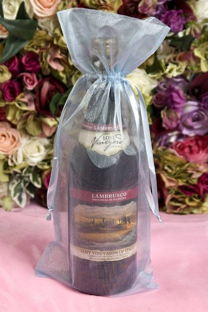 6.5" X 15" Wine Bag Blue Pkg/12