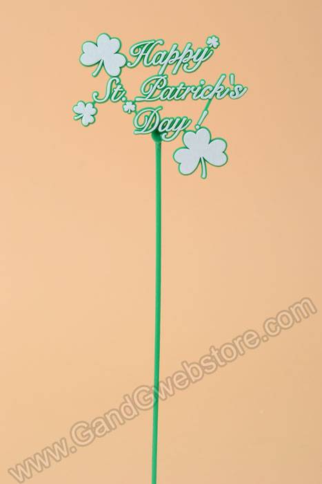 11.5" St. Patrick Pick W/shamrocks Green Pkg/24